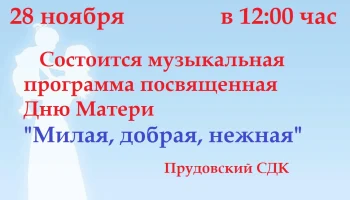 Праздничная музыкальная программа ко дню Матери "Милая, добрая, нежная"