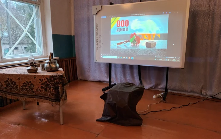&laquo;Один день блокадного Ленинграда&raquo;  театральная постановка в Голунской школе.